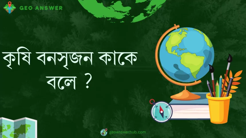 কৃষি বনসৃজন কাকে বলে ?