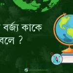 কঠিন বর্জ্য কাকে বলে ?